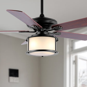 Brandy 52" Bohemain Farmhouse Iron LED CEILING FAN - JONATHAN Y